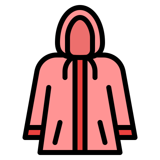 Raincoat Iconixar Lineal Color Icon