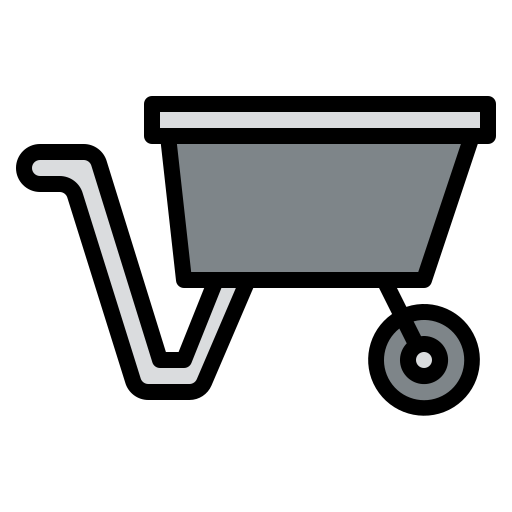 Wheelbarrow Iconixar Lineal Color icon