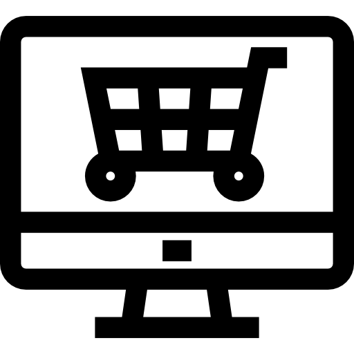 las compras en línea icono gratis