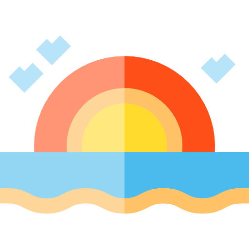 puesta de sol icono gratis