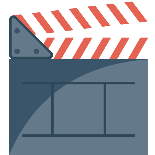 Clapperboard Dinosoft Flat icon