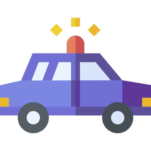 Police car Basic Straight Flat icon