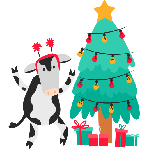 Christmas tree free sticker