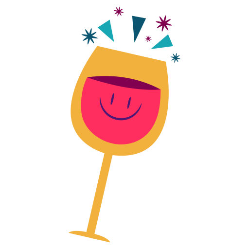 Premium Vector  Cute smiling wine glass