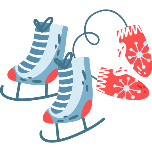 Ice skating Stickers - Free holidays Stickers