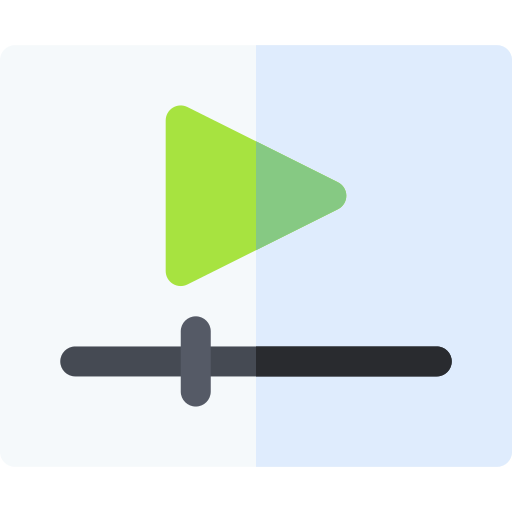 Video player Basic Rounded Flat icon