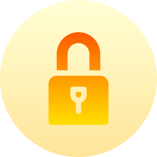 Padlock Basic Gradient Circular icon