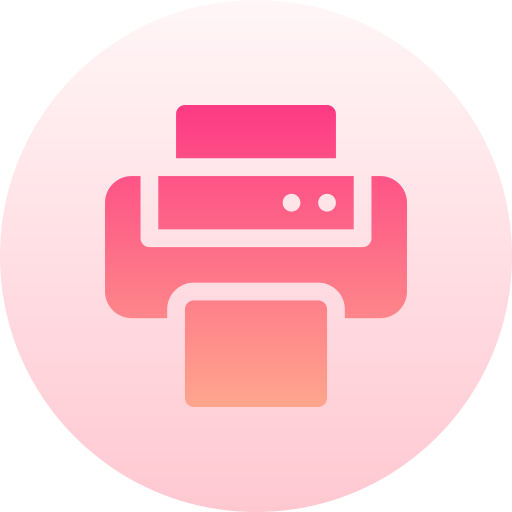 Printer Basic Gradient Circular icon