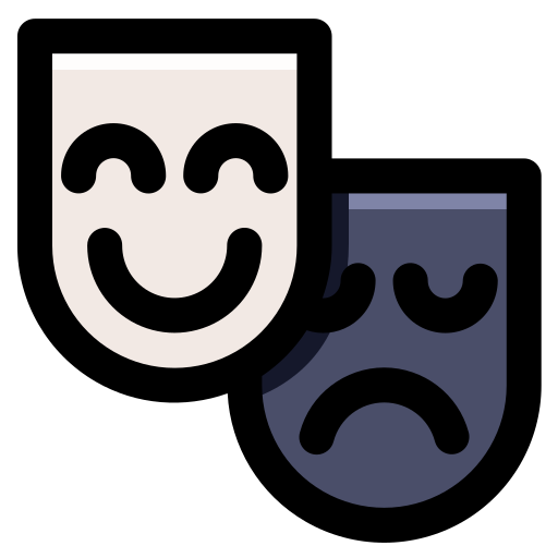 Theater masks Generic Outline Color icon