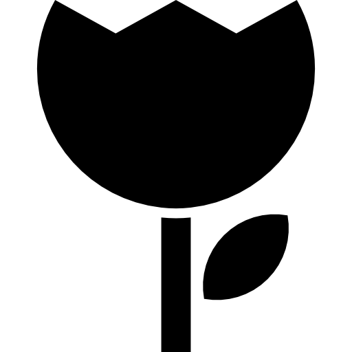 Forma de flor negra - Iconos gratis de naturaleza