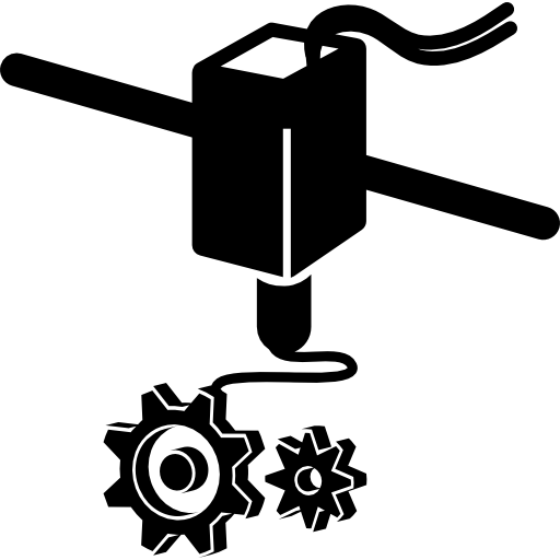 Символ интерфейса конфигурации 3d принтера бесплатно иконка