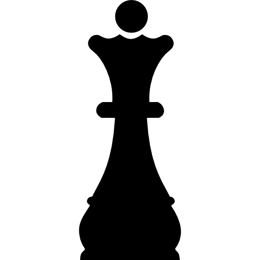 Queen chess piece black shape free icon