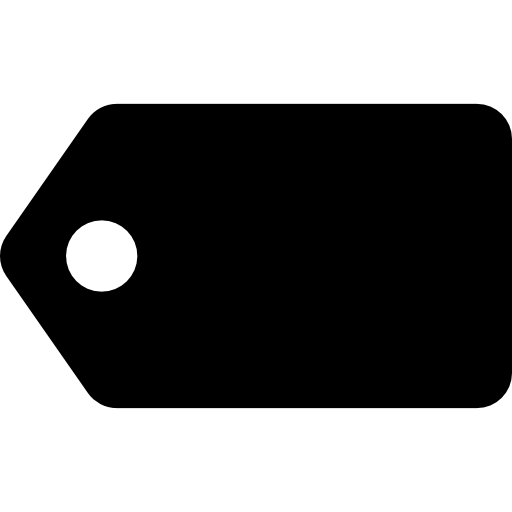 Étiquette noire en position horizontale - Icônes commerce gratuites