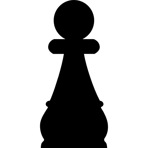 Pawn black silhouette free icon