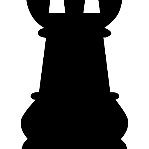 Vetor de design de silhueta de peça de xadrez torre