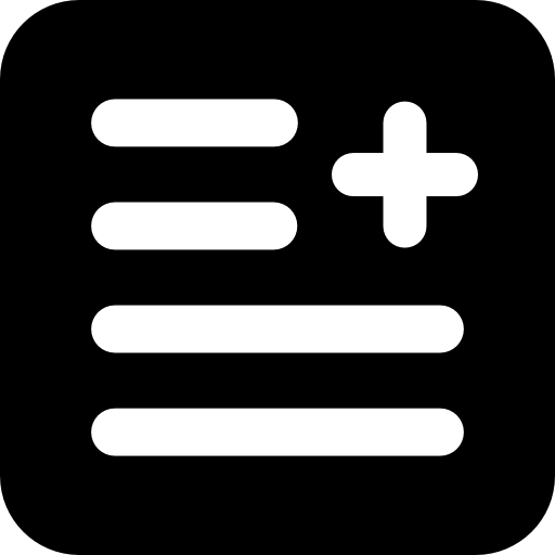 botón agregar documento de texto con signo más icono gratis