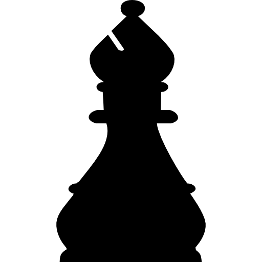 Design PNG E SVG De Bispo Xadrez Plano Para Camisetas