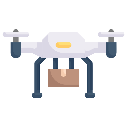 entrega de drones icono gratis