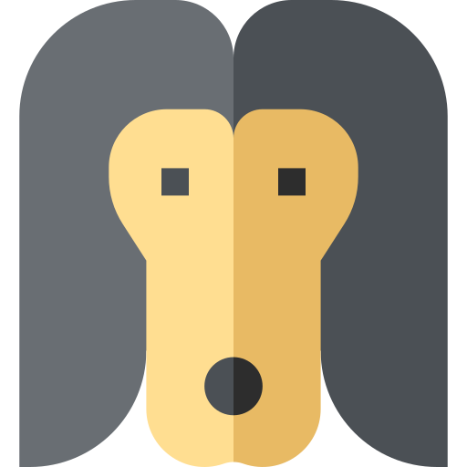 Afghan hound Basic Straight Flat icon