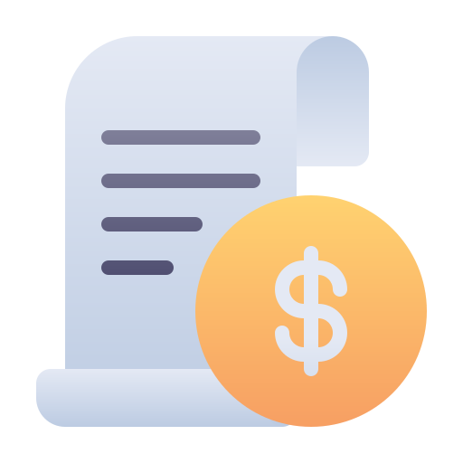 Receipt Generic Flat Gradient icon