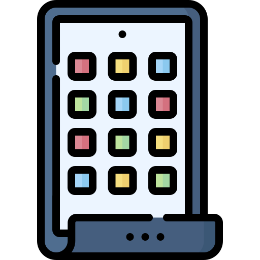 teléfono plegable icono gratis