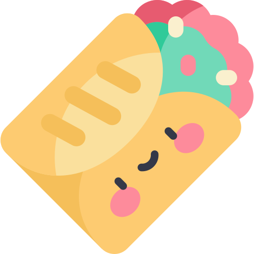 Burrito Kawaii Flat icon