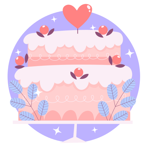 Wedding cake free sticker