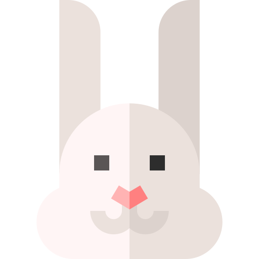 Rabbit Basic Straight Flat icon