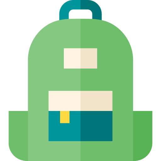 bolsa para la escuela icono gratis