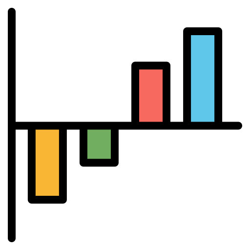 Bar graph Kosonicon Lineal color icon