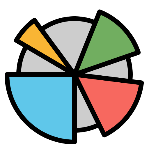 Icono de Gráfico circular Kosonicon Lineal color