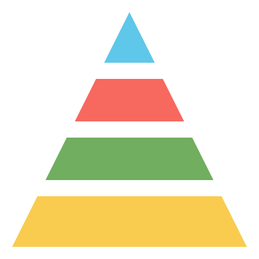 Pyramid chart Kosonicon Flat icon