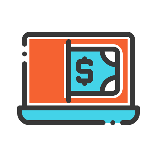 pago en línea icono gratis