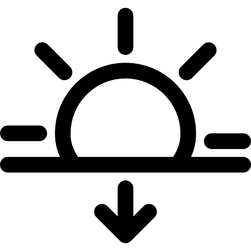 puesta de sol icono gratis