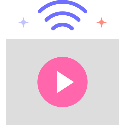 transmisión en vivo icono gratis