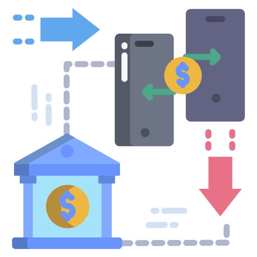 transferencia de dinero icono gratis