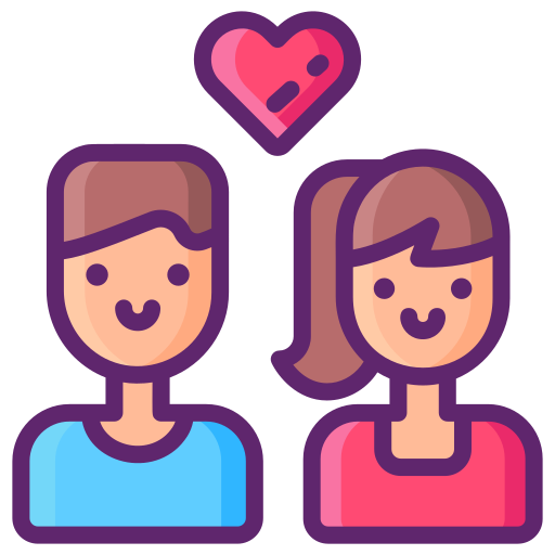 Couple Flaticons Lineal Color icon