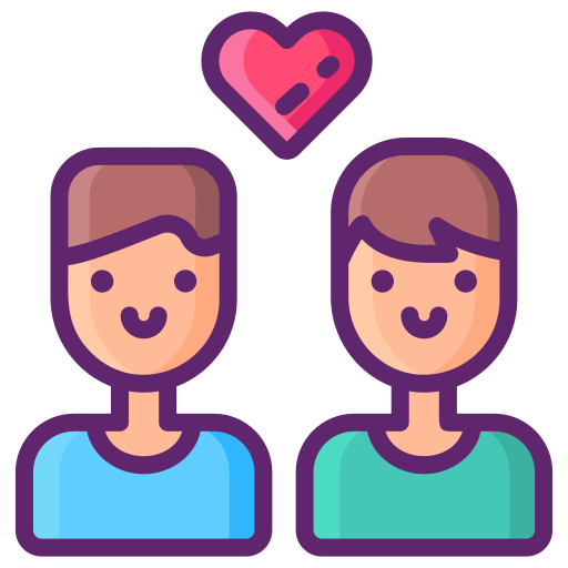 Couple Flaticons Lineal Color icon