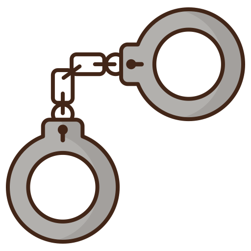 Handcuffs Flaticons Lineal Color icon