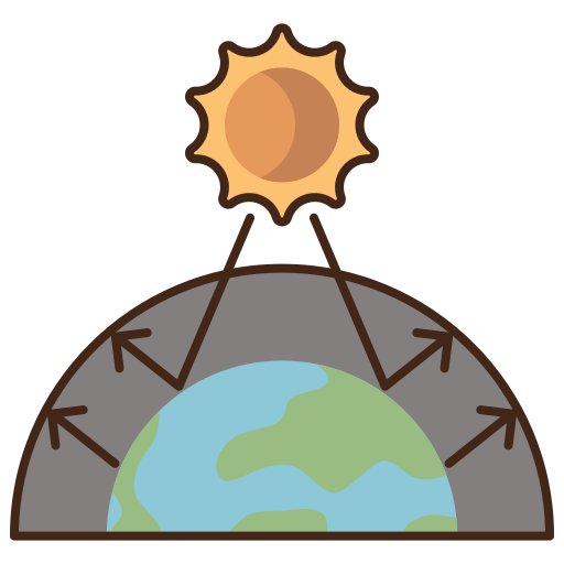 efecto invernadero icono gratis