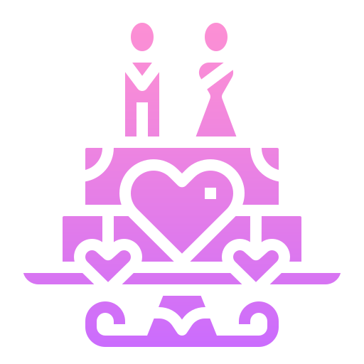 pastel de bodas icono gratis