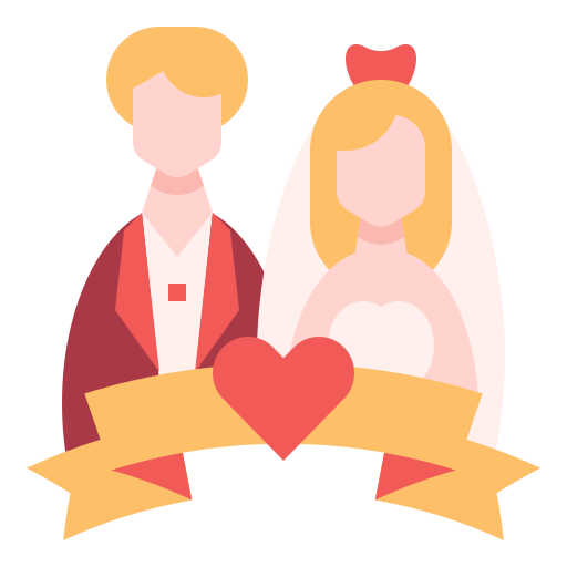 pareja de boda icono gratis