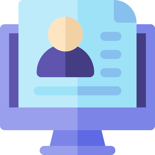 Online resume Basic Rounded Flat icon