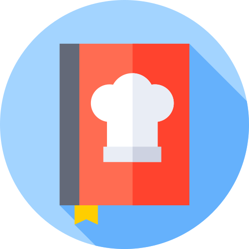 Recipe book Flat Circular Flat icon