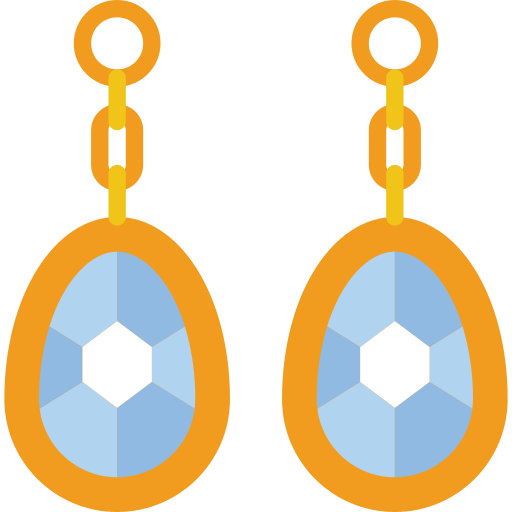 Earrings Basic Miscellany Flat icon