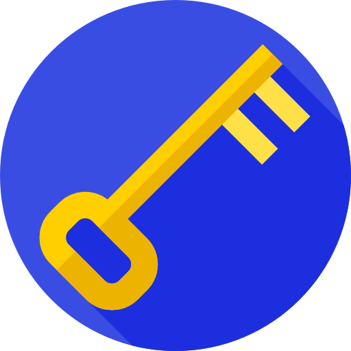 Key Flat Circular Flat icon