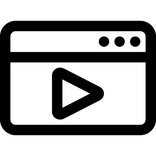 reproductor de video icono gratis