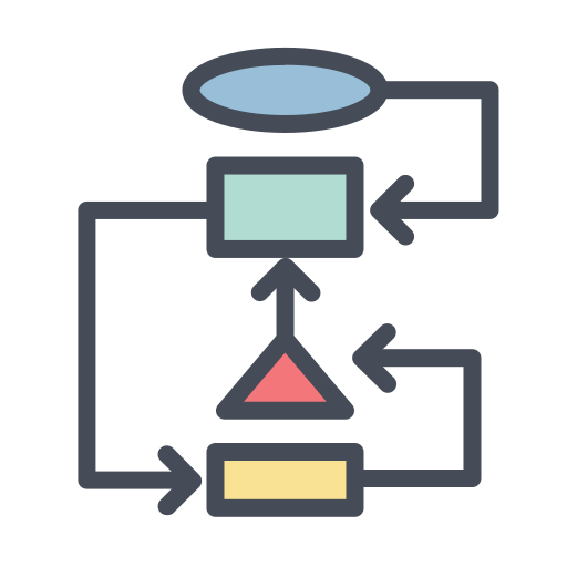 diagrama de flujo icono gratis