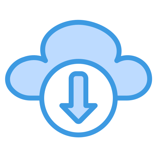 descarga en la nube icono gratis