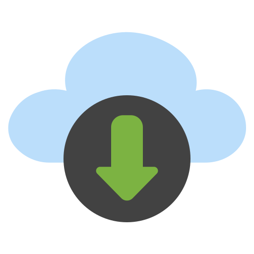 descarga en la nube icono gratis